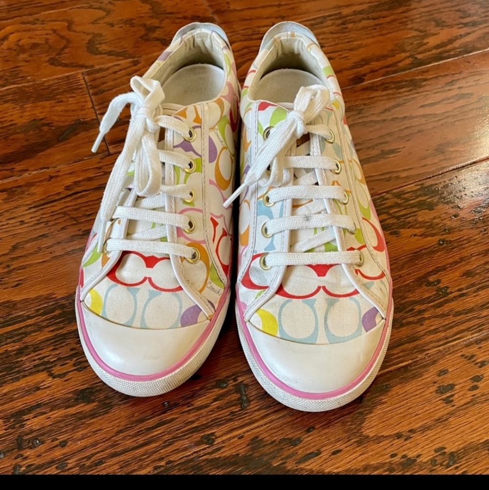 Coach Signature Print Barrett Sneakers Size 9.5